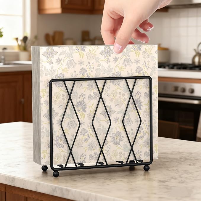 Napkin Holder for Table, 2 Pack Modern Metal Napkin Holders for Paper Napkins & - Image 6