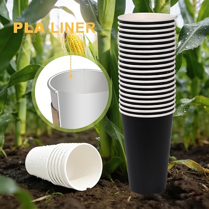 100 Pack 16 oz Disposable Coffee Cups - Image 9