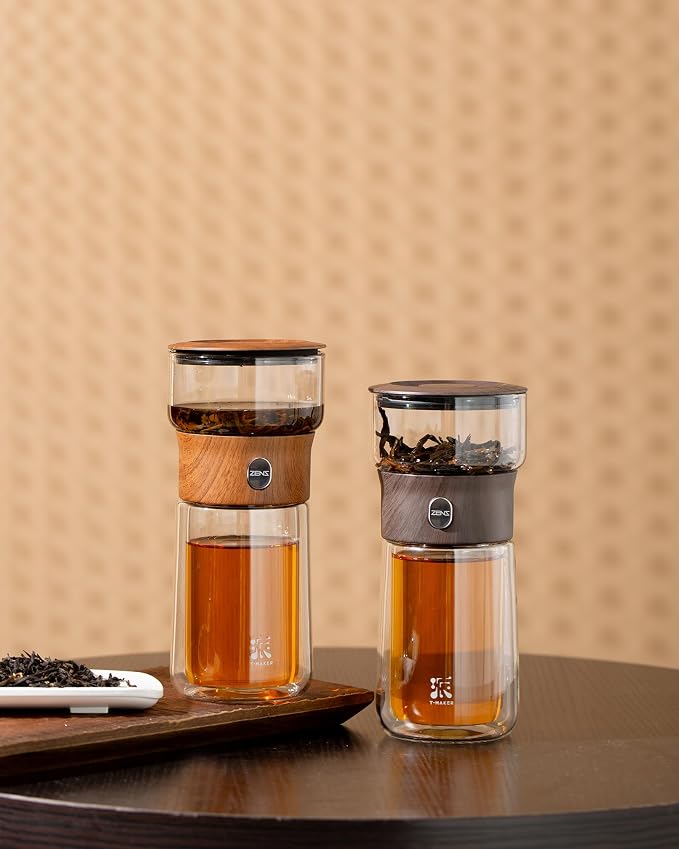 ZENS Glass Infuser Teapot, One Touch Tea Maker - Image 9