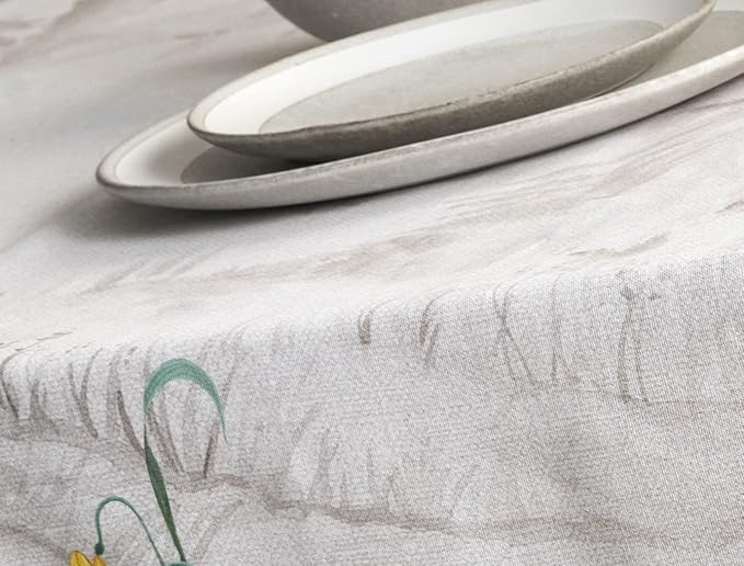 Maison d' Hermine Table Cloth Rectangle Table 100% Cotton 70 x 108 Inches Tablecloth Reusable Decorative for Dining Room Farmhouse Home Valentines Day Decorations Spring Summer - Basse Cour