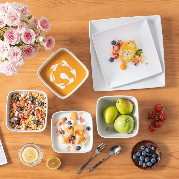 vancasso Soho Dinnerware Sets 12 Pieces, Dinner Plate, Dessert Plate, Bowls - Image 7