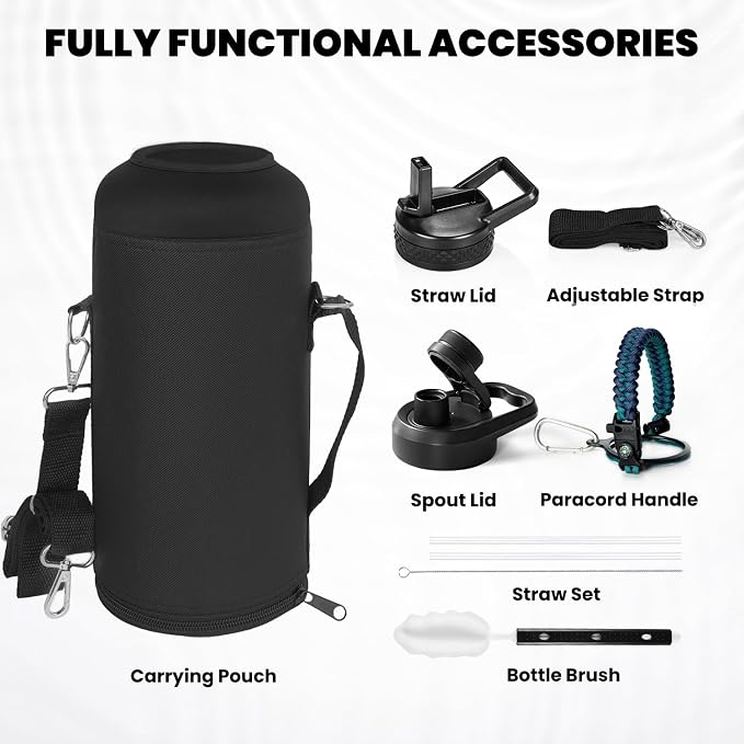 RAYMYLO Insulated Water Bottle 87 oz, Triple Wall Vacuum Stainless Steel | - Image 7