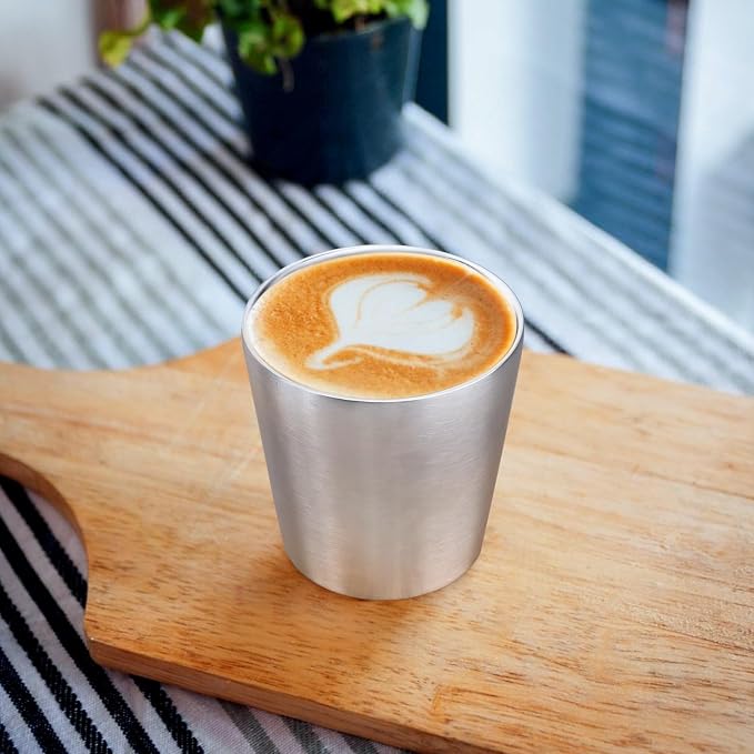 Beasea Stainless Steel Cups 6 oz, 4 Pack Small Stainless Steel Tumbler Bulk - Image 7