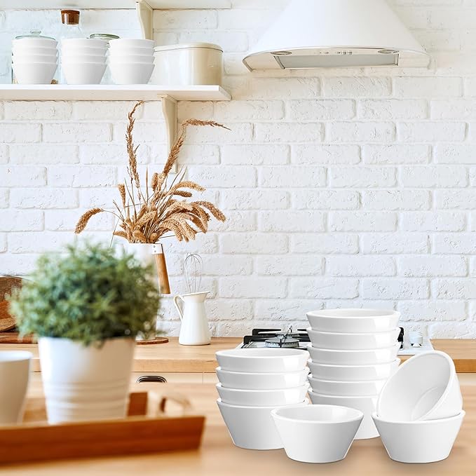 12 Pcs 8 oz Porcelain Bowls Small Dessert Bowls Porcelain Broth Cups Soup - Image 6