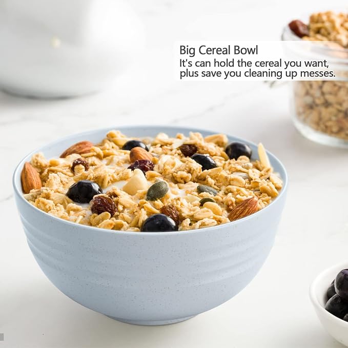 Unbreakable Large Cereal Bowls, 34 Oz Ramen Bowls BPA-Free Eco-Friendly Bowl Set - Image 7