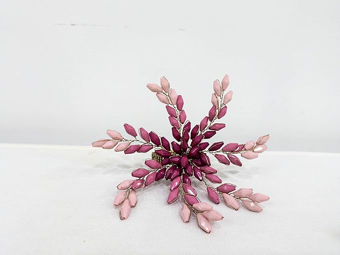 Pink Gold Beaded Napkin Ring - Image 7