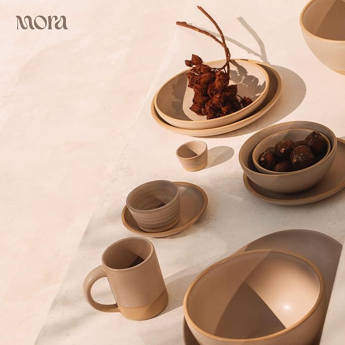 MORA Small Bowls Set of 4, 16oz Ceramic Pottery Dessert Bowls - Image 8