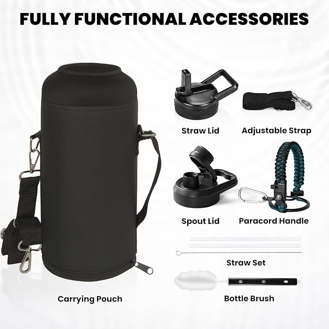 RAYMYLO Insulated Water Bottle 87 oz, Triple Wall Vacuum Stainless Steel | - Image 7