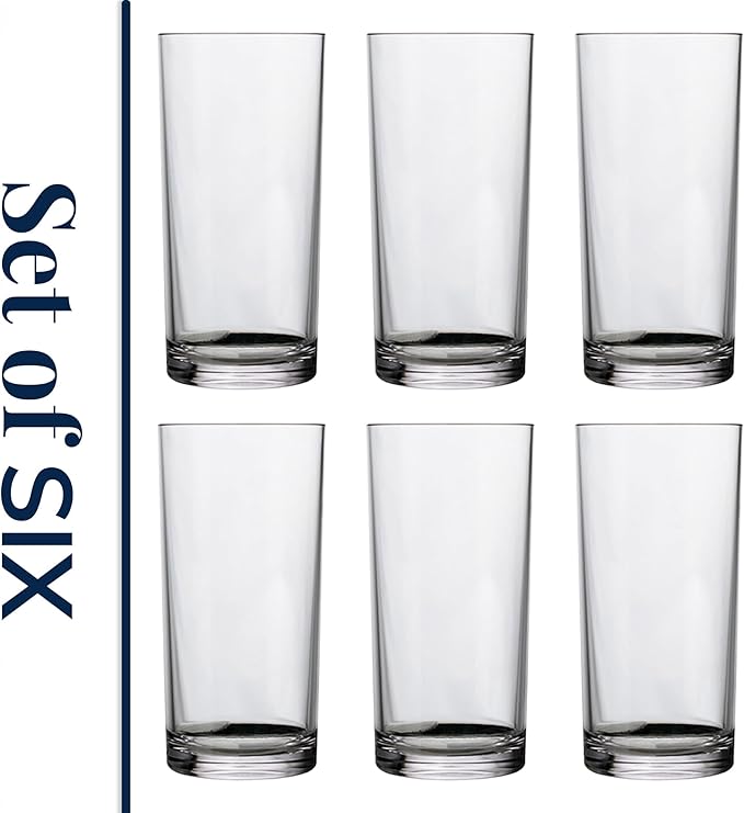 US Acrylic Classic Clear Plastic Reusable Drinking Glasses 24oz Iced-Tea Cups | - Image 8