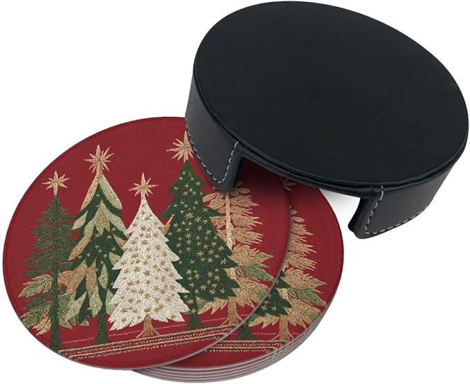 Vintage Christmas Tree Coasters - Image 7