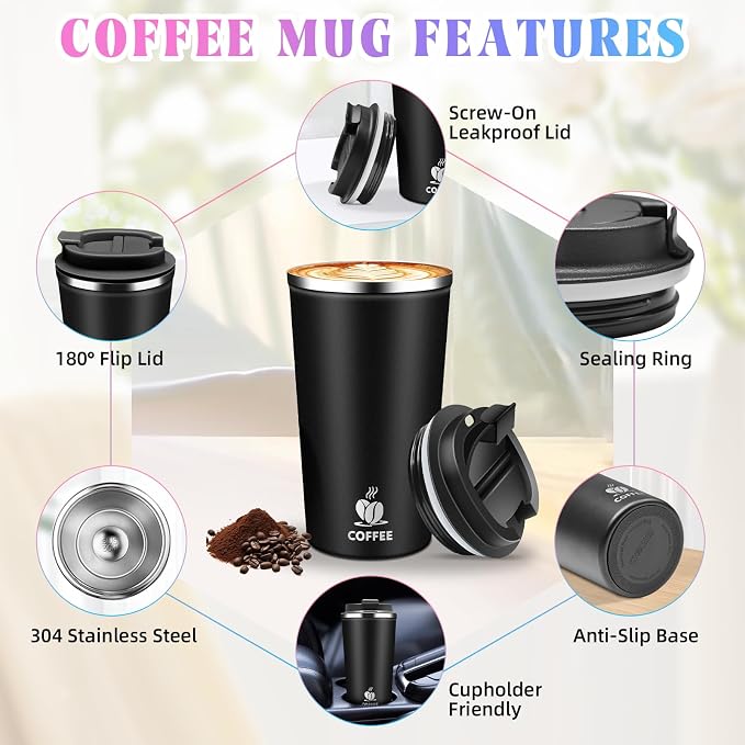 17oz Insulated Travel Coffee Mug - Image 9