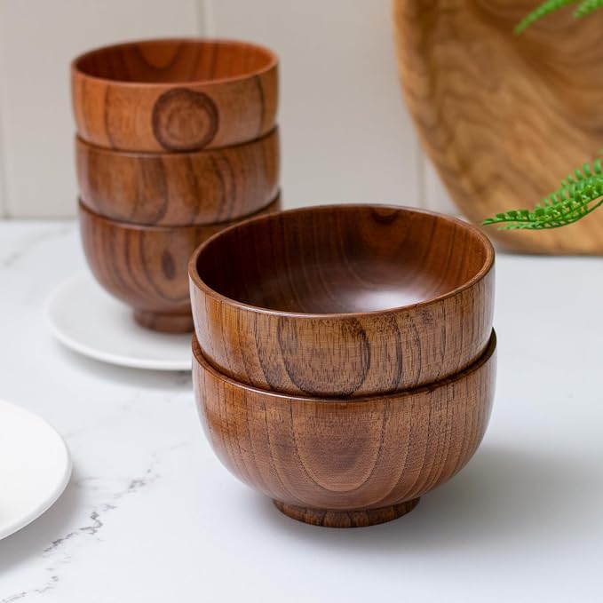Handmade Wood Bowl, for Rice, Decoration - Image 8