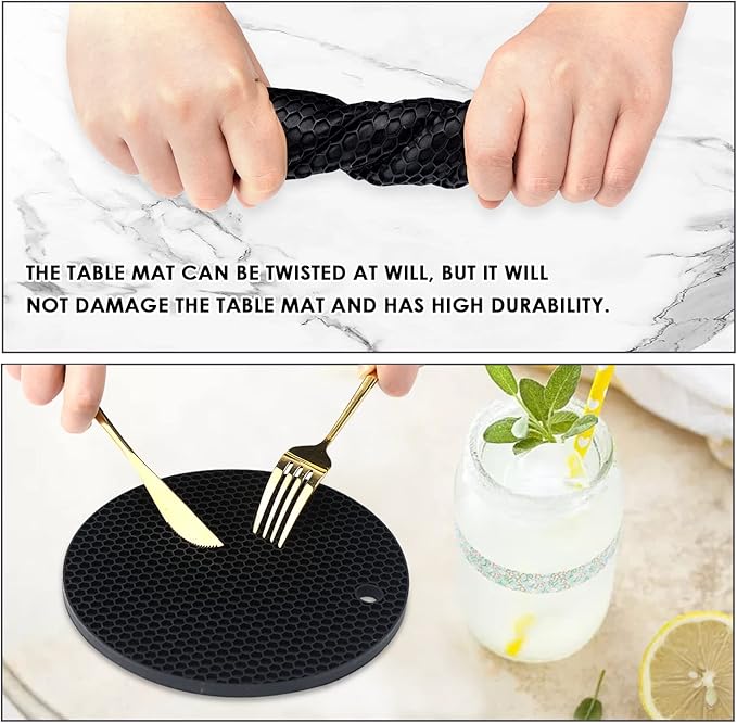 4 Pack Silicone Trivets for Hot Pots and Pans, Non-Slip & Heat Resistant - Image 9