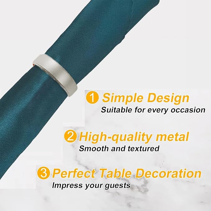 8 Pcs Silver Napkin Rings - Image 9