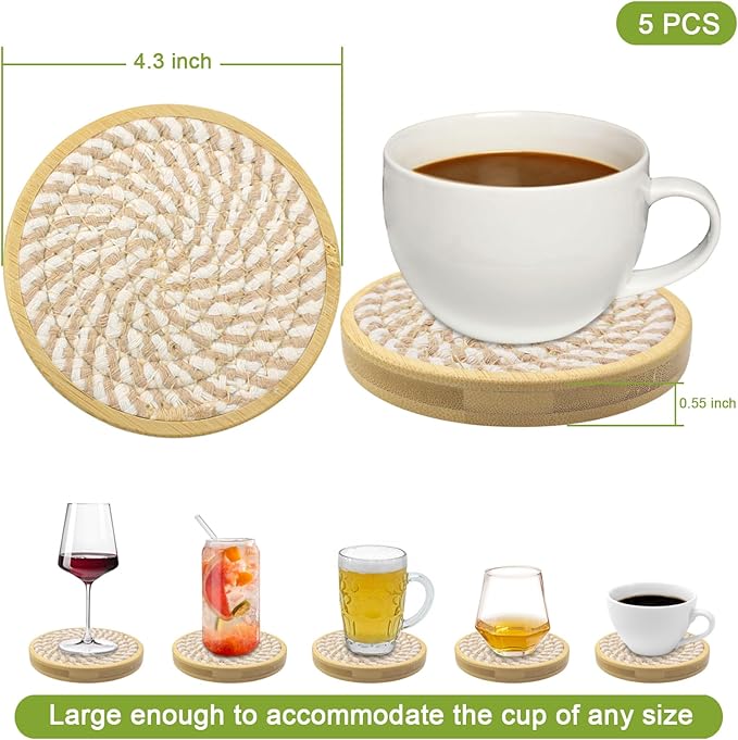 Eykao 5 Pack Absorbent Coasters - Image 6