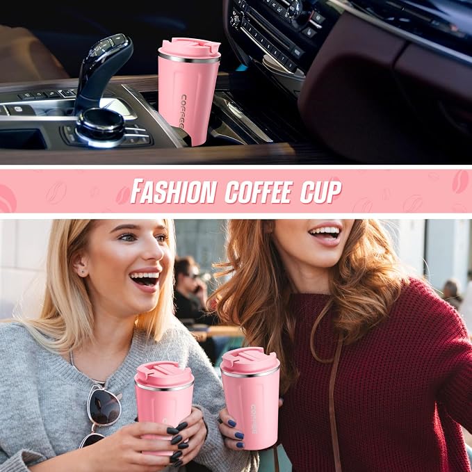 Sieral 4 Pcs 13 oz Travel Coffee Mug Insulated Reusable Coffee Cups - Image 7