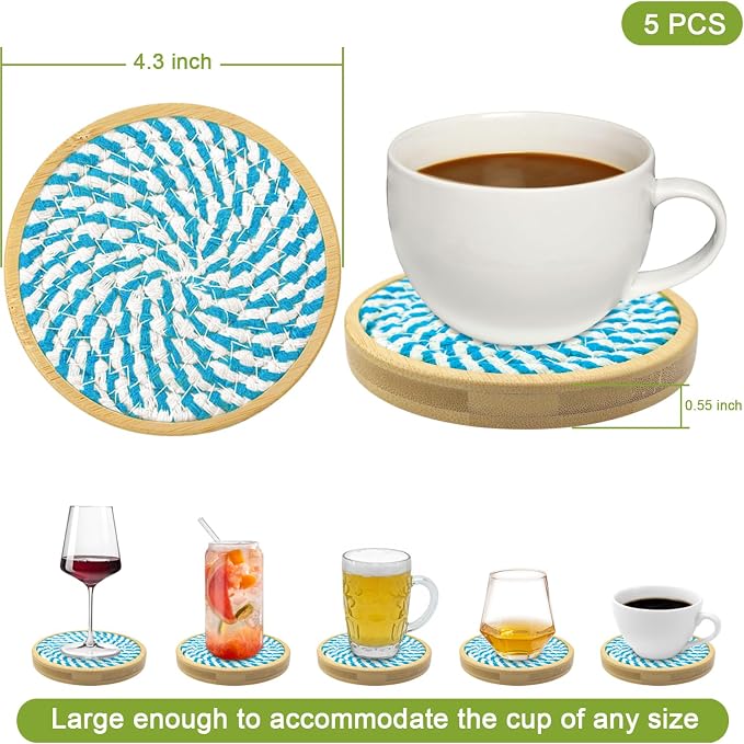 Eykao 5 Pack Absorbent Coasters - Image 6