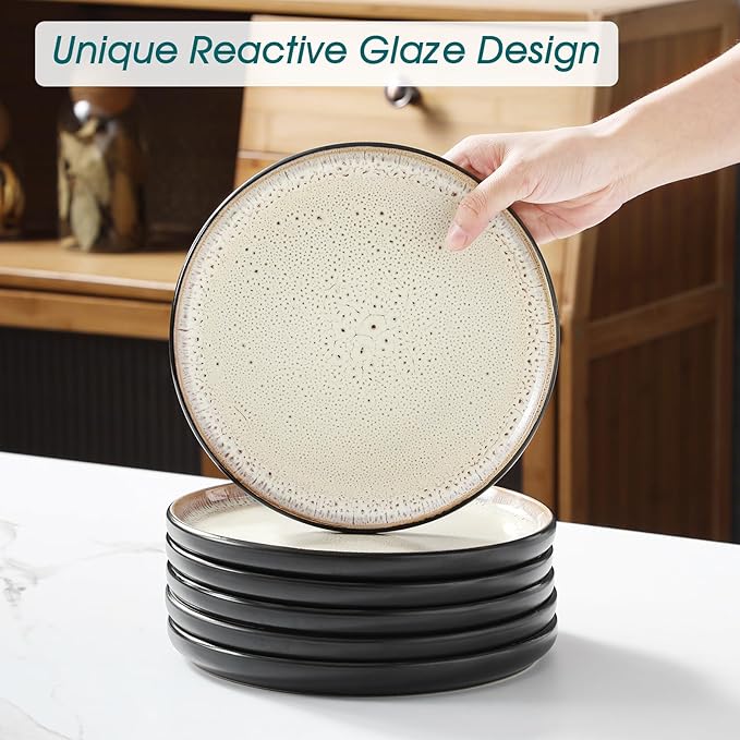 vancasso Plates and Bowls Sets, Ceramic Dinnerware Sets Stoneware Kitchen - Image 9