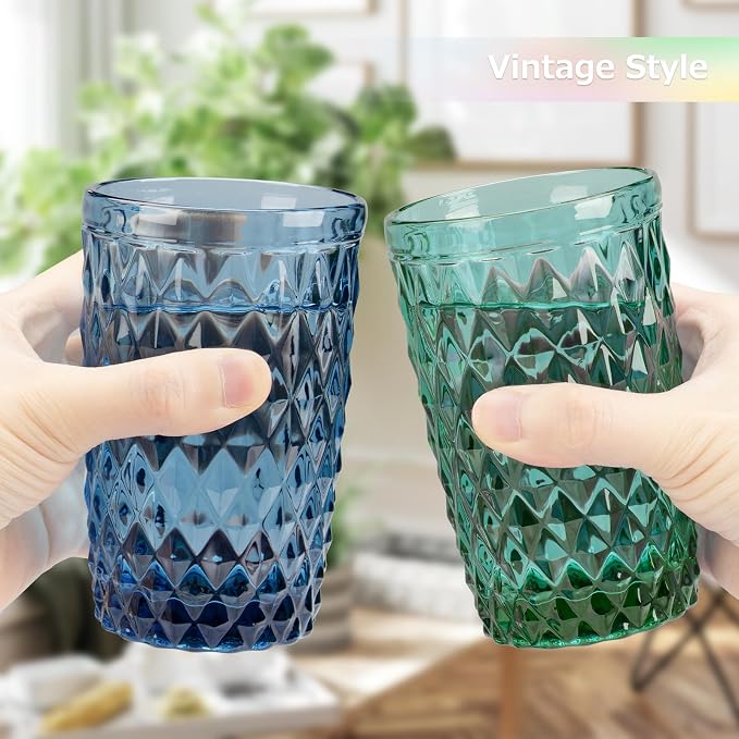 Topsky Highball Drinking Glasses Set of 6, 12 oz Colored Glassware - Image 8