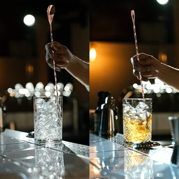 Bar Spoon Cocktail Mixing Stirrer, 12” Long Handle, Rose Gold | 18/8 Stainless - Image 7