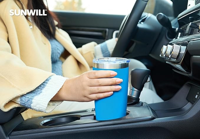 SUNWILL Travel Coffee Tumbler 20 oz, Insulated Mug - Image 6