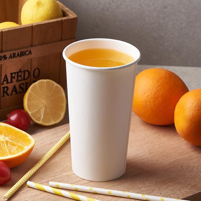 CIAO! 20oz White Paper Hot Cup, Disposable, 90mm Diameter 600 Count - Image 9