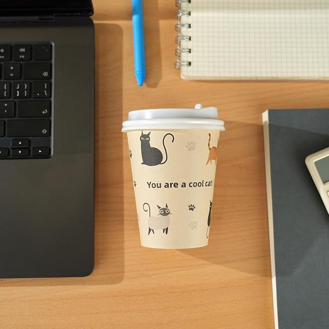 12 OZ 25 Pack Disposable Cups Paper Coffee Cups - Image 8