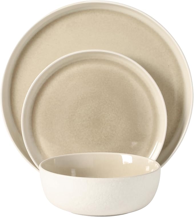 Gibson Elite Tahoe Sunset 12-Piece Reactive Stoneware Dinnerware Set – Matte - Image 8