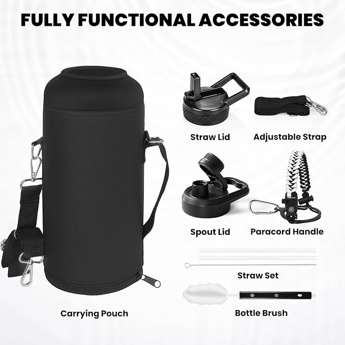 RAYMYLO Insulated Water Bottle 87 oz, Triple Wall Vacuum Stainless Steel | - Image 7
