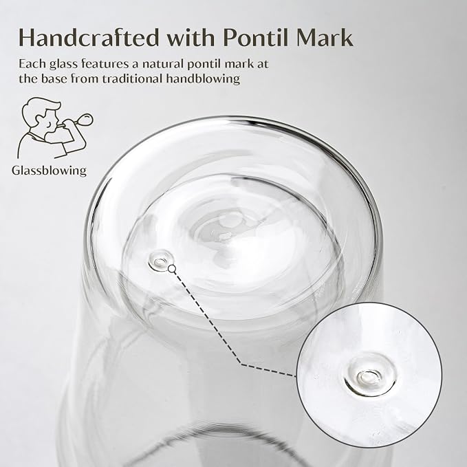 INSETLAN 16oz Double Wall Glass Cups Set of 2 – Borosilicate Glass Tumblers - Image 9