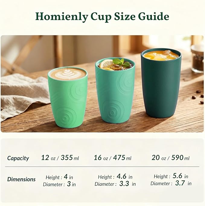 Homienly Cups for Drinking 12oz Daily Use Cups Dishwasher Safe Plastic Cups - Image 9
