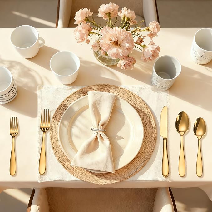20-Piece Gold Silverware Set, Flatware Set - Image 7