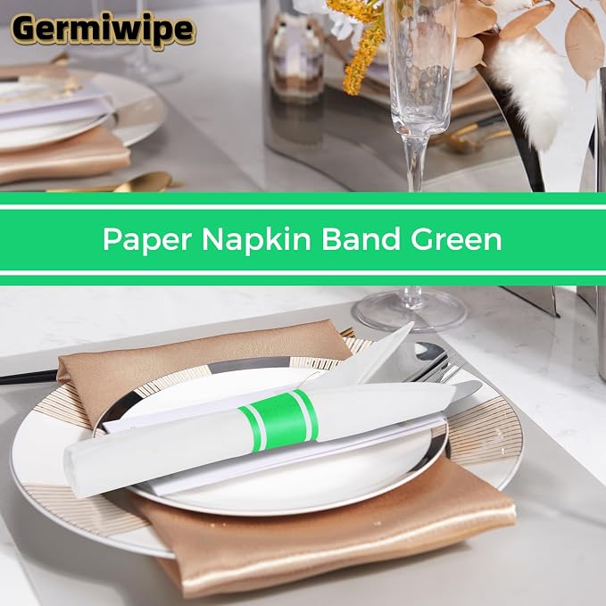 Germiwipe 500 Pcs Self-Adhesive Napkin Bands, | Paper Napkin Rings - Image 7