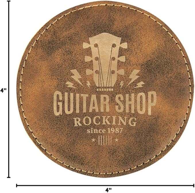 Custom Engraved Coasters | Personalized Leather Coaster | Set of 6 | Drink - Image 5
