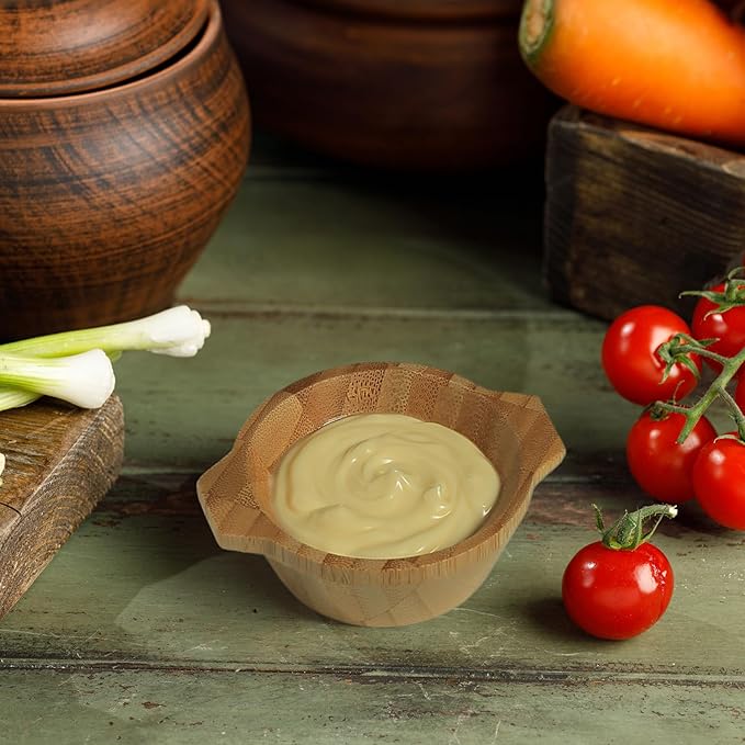 Mini Serving Bowls, 1.7 oz Small Bamboo Dipping Sauce Bowls - Image 7