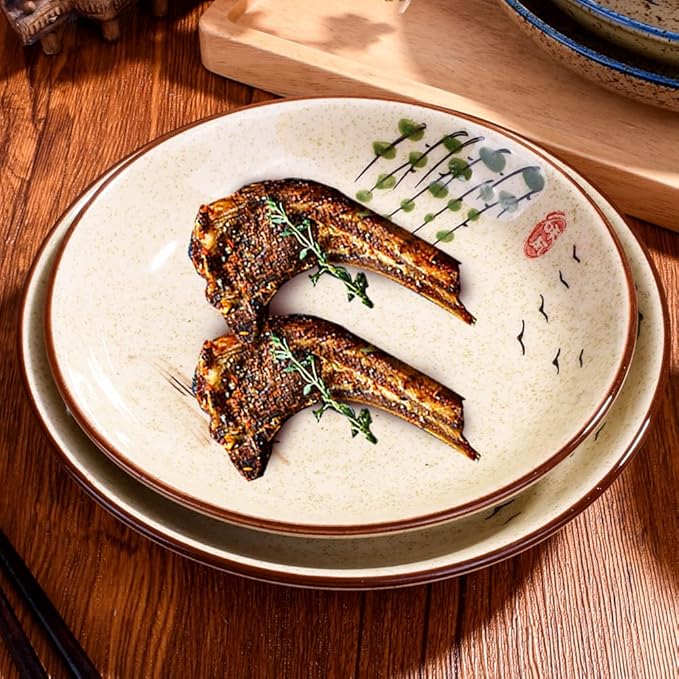 4-Piece Ceramic Dinnerware Set, Japanese Hand-painted Tableware set, A Good - Image 8