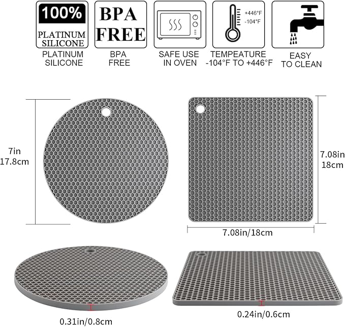 Silicone Trivet Mats, Silicone Pot Holders - Image 7
