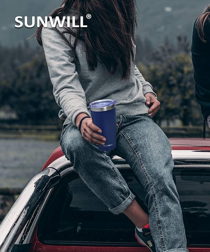 SUNWILL Travel Coffee Tumbler 20 oz, Insulated Mug - Image 7