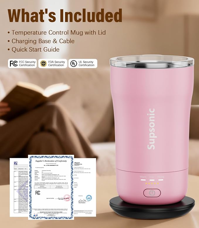 Supsonic Heated Coffee Mug, 14oz Smart Constant Temperature Travel Mug | Heat - Image 8