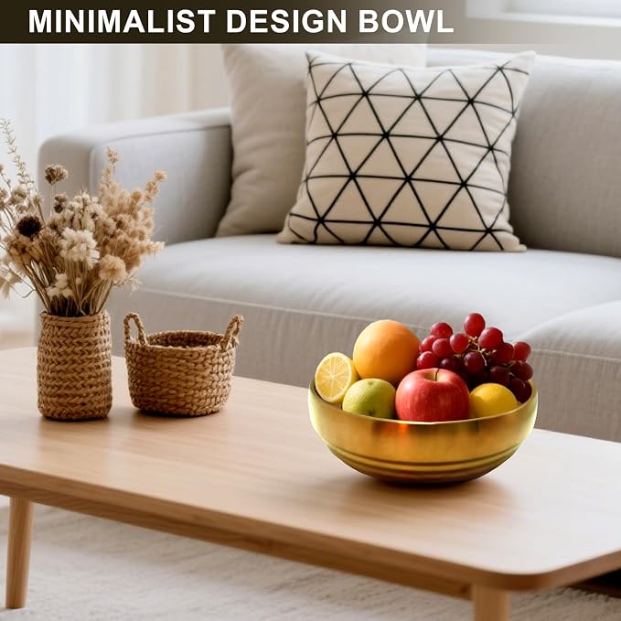 7.4 inch Gold Decorative Bowl for Home Decor - Image 7