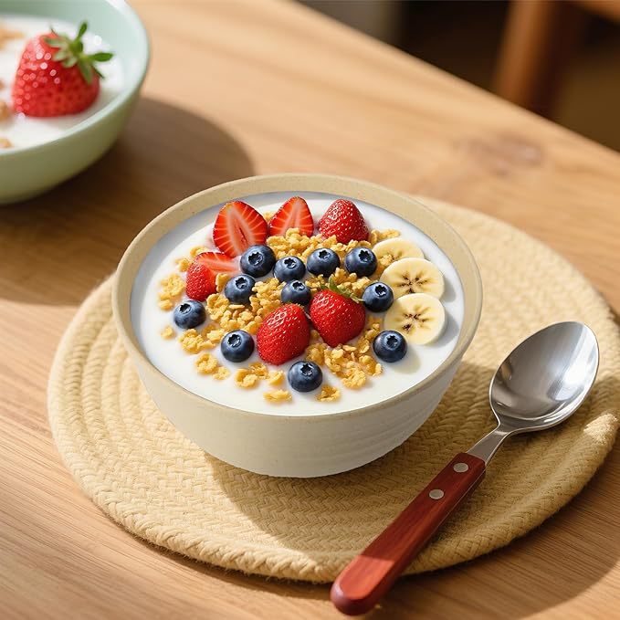 6-piece Wheat Straw Bowls sets 26oz, Alternative Plastic Bowls Reusable - Image 7