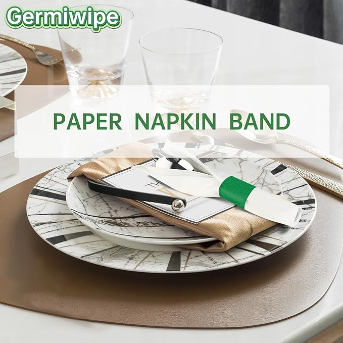 Germiwipe Paper Self Adhesive Napkin Band, Box of 500, Family Reunion & Events - Image 5