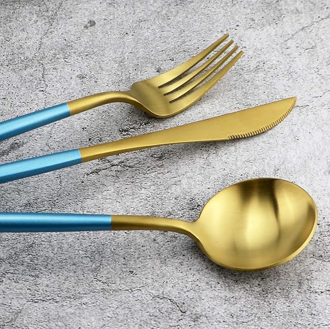 20-Piece 18/10 Stainless Steel Flatware Silverware, Luxury Dinnerware Set - Image 8