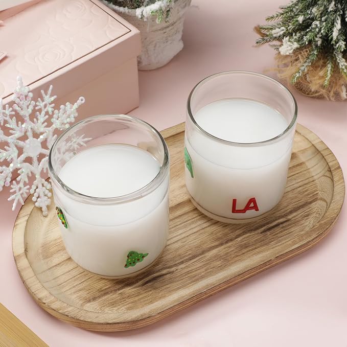 SiliFine 2 PCS Fa La Icon Juice Glasses - 14oz Christmas Tree Stemless Wine - Image 7
