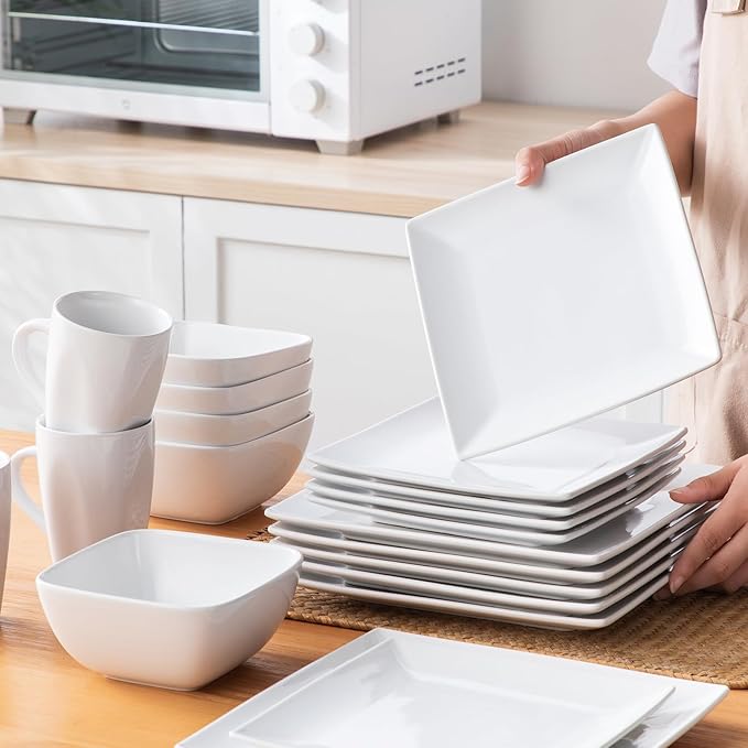 vancasso Soho Dinnerware Sets 24 Pieces, Dinner Plate, Dessert Plate, Cups and - Image 9