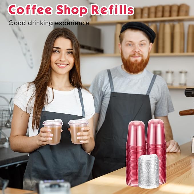 Baderke 50 Pcs Round Bottom Plastic Cups - Image 6