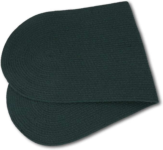 Encasa XO Dining Table Runner, Handmade Ribbed Cotton 12"x36" Dark Green | 100% - Image 7