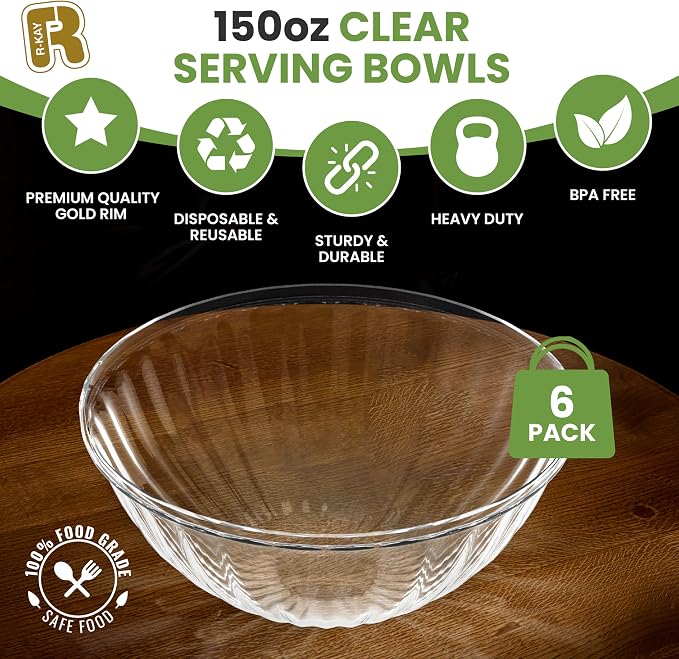 R-kay 6 Pack Extra Large Serving Bowl - Image 5