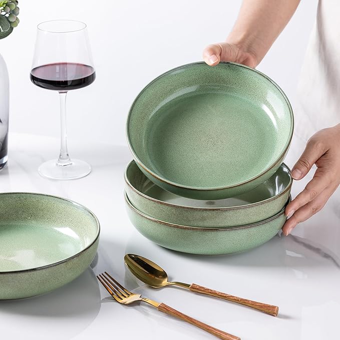 GBhome 8.75'' Large Ceramic Pasta Bowls, 38oz Stoneware Pasta Serving Bowls Set - Image 7