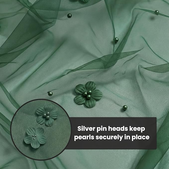 Artoid Mode Green Flower Pearl Green Gauze Table Runner 10FT, Seasonal Sheer - Image 8
